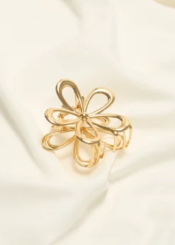 Metallic haarclip bloem