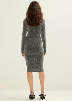 Midi glitter jurk