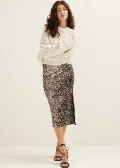 Midi pailletten rok