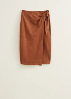 Midi rok van suedine