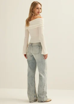 Off-shoulder top structuur