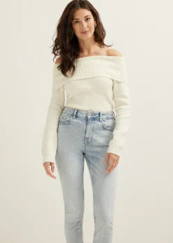 Off-shoulder trui