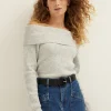 Off-shoulder trui