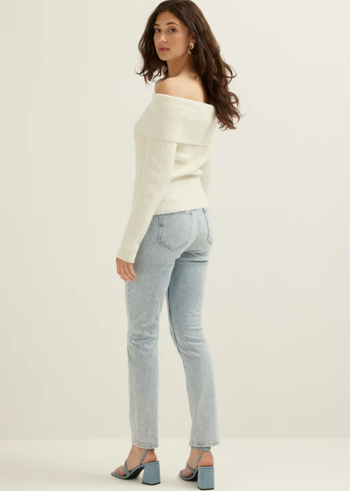 Off-shoulder trui