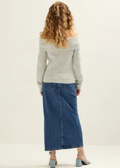 Off-shoulder trui