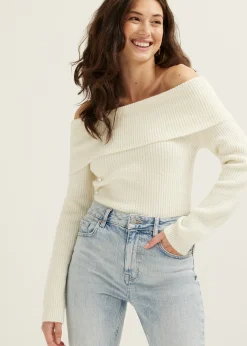 Off-shoulder trui