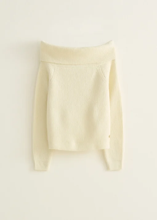 Off-shoulder trui