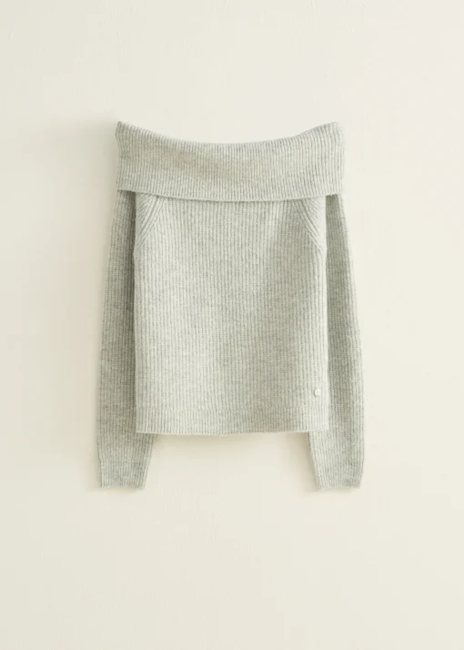 Off-shoulder trui