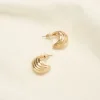 oorbel met schelp look