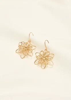 Oorbellen met bloem