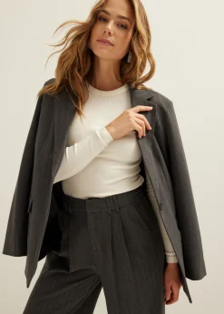 Oversized blazer gemêleerd