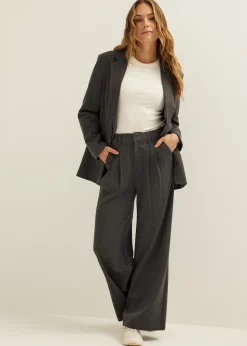 Oversized blazer gemêleerd