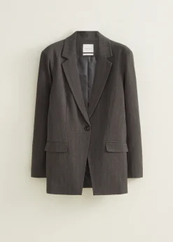 Oversized blazer gemêleerd