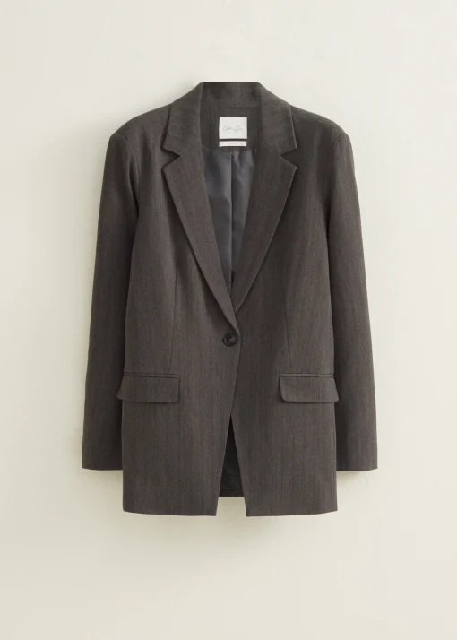 Oversized blazer gemêleerd