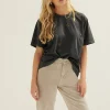 Oversized t-shirt met kralen