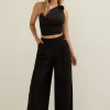 Pantalon met geplooide details