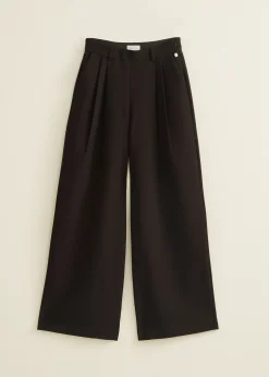 Pantalon met geplooide details