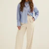Pantalon met gestrikt detail