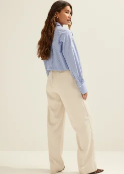 Pantalon met gestrikt detail