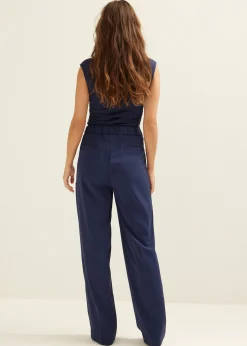 Pantalon met gestrikt detail