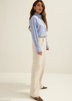 Pantalon met gestrikt detail