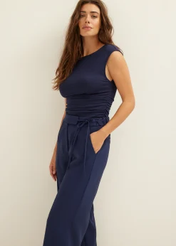Pantalon met gestrikt detail