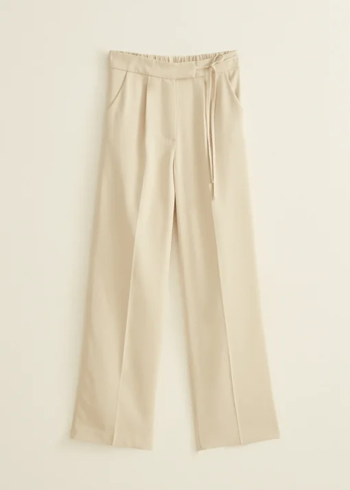 Pantalon met gestrikt detail