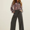Pantalon met wide leg