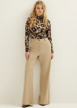 Pantalon met wide leg