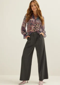 Pantalon met wide leg