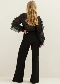 Pantalon met wide leg
