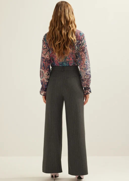 Pantalon met wide leg