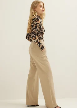 Pantalon met wide leg