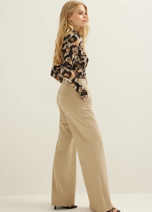 Pantalon met wide leg