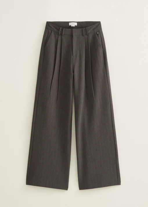 Pantalon met wide leg