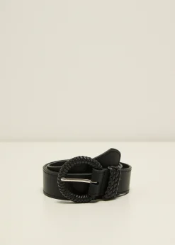 Riem met rotan look gesp