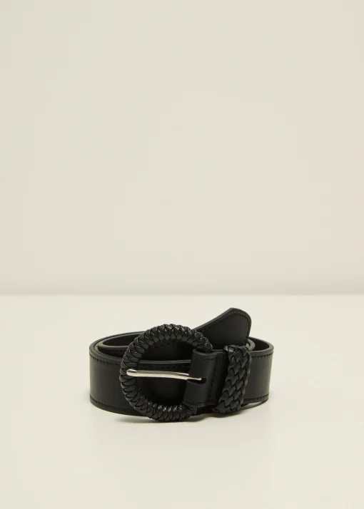 Riem met rotan look gesp