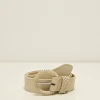 Riem met rotan look gesp