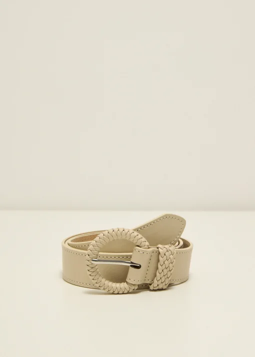 Riem met rotan look gesp