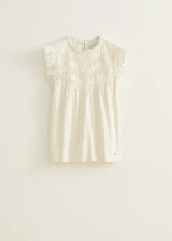 Singlet met plooi-en ruffle details