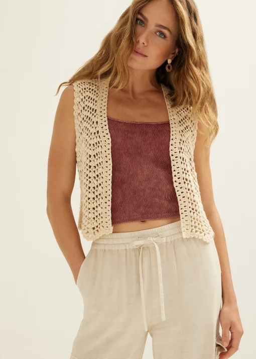 Singlet met verwassen look