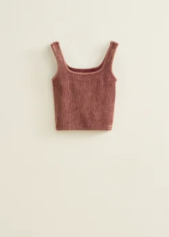 Singlet met verwassen look