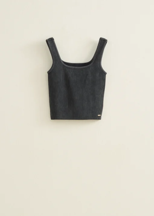 Singlet met verwassen look