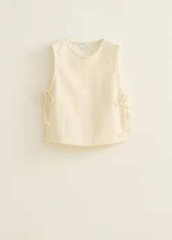 Singlet met zijstrikken