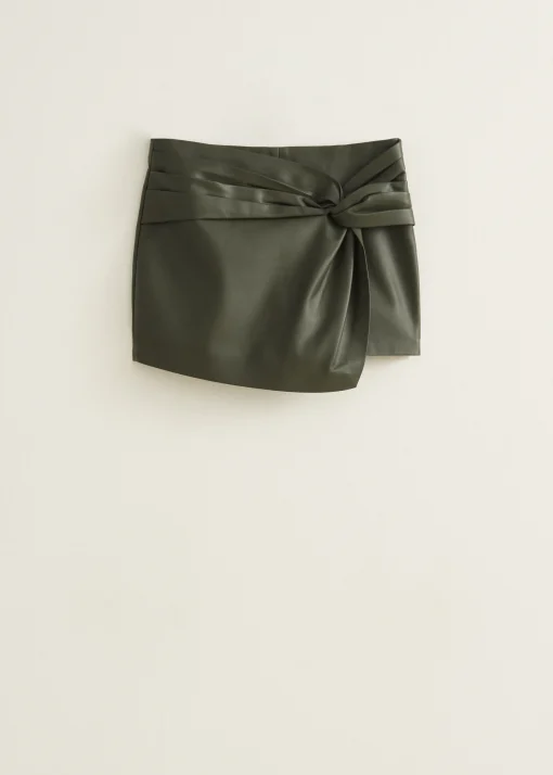 Skort van faux leather