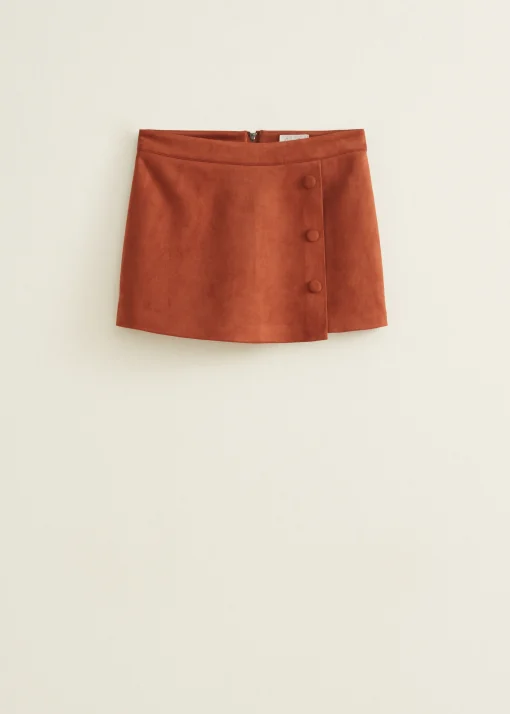 Skort van suedine