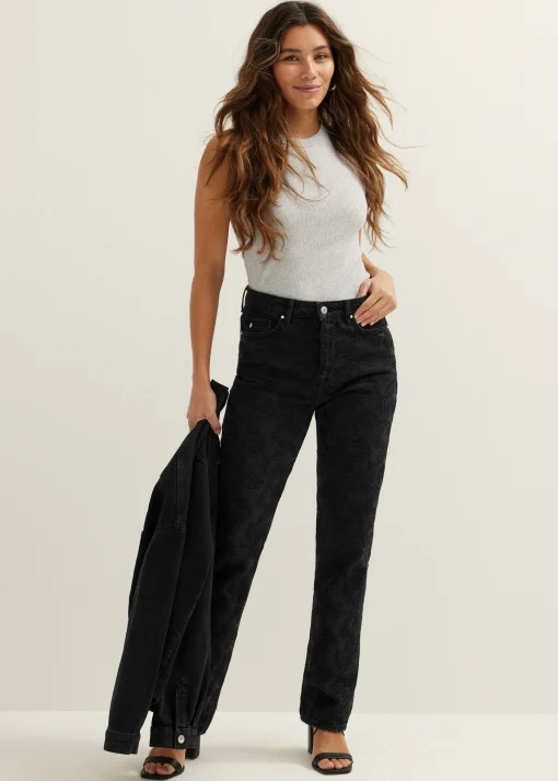 Straight jeans claire bloemen