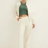 Sweat pants met wide leg