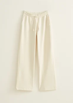 Sweat pants met wide leg