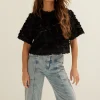 Top met chiffon details